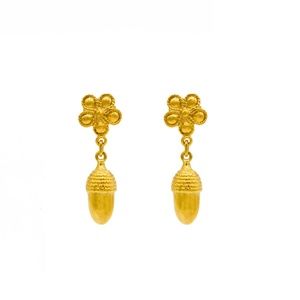 Ilias Lalaounis Drop Flower/Acorn Earrings